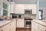 Granite counters and stainless appliances 